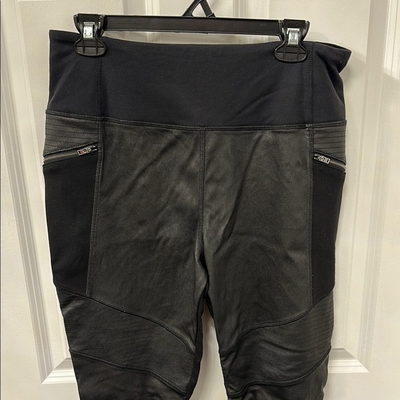 Athleta Pants - Athleta Black Leather Leggings